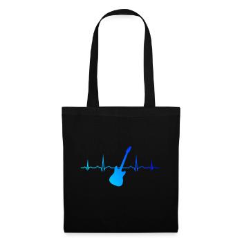 Guitare Guitare Guitariste Femme Guitariste - Sac en tissu - noir - Devant