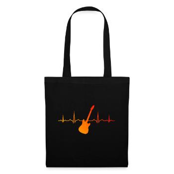 Guitariste Guitariste Guitariste Guitare Femme - Sac en tissu - noir - Devant