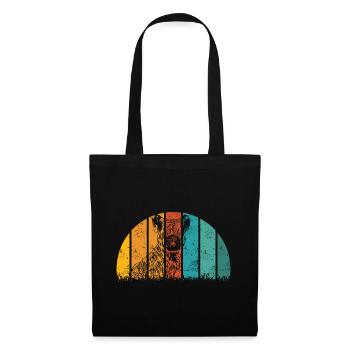 Skye Terrier Chien Vintage Rétro - Sac en tissu - noir - Devant