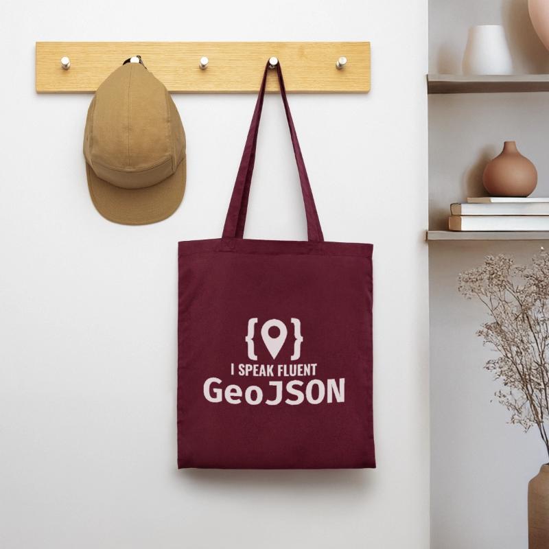 GeoJSON Developer Coder Programmer GIS Mapping Tote Bag