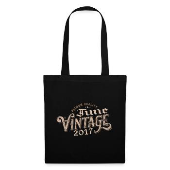 June 2017 Vintage 7th Anniversary Gift 2017 - Tote Bag - black - Front
