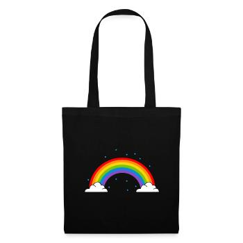Regenbogen - Stoffbeutel - Schwarz - Vorne