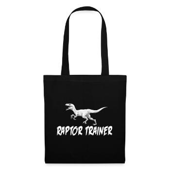 Raptor Trainer Dinosaurier Velociraptor Dino - Stoffbeutel - Schwarz - Vorne