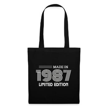 cadeau anniversaire 1987 idée cadeau 1987 - Sac en tissu - noir - Devant