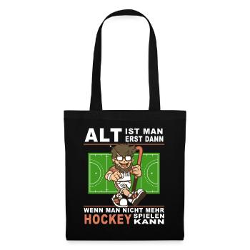 hockey senioren sport feldhockey alt hockeyspieler - Stoffbeutel - Schwarz - Vorne