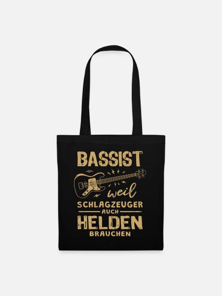 Lustiger Bassist Spruch Bass Basser E Bass - Stoffbeutel - Schwarz