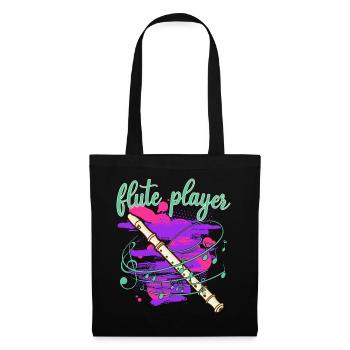 flûte flûtiste flûte à bec joueur de flûte traversière flûte traversière - Sac en tissu - noir - Devant