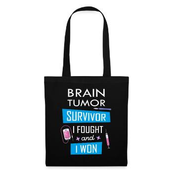 Brain Tumor survivor, I fought and I won - Tote Bag - black - Front