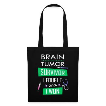 Brain Tumor survivor, I fought and I won - Tote Bag - black - Front