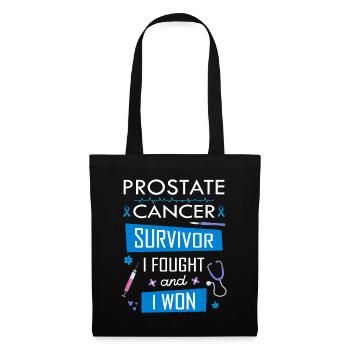 Prostate cancer survivor, I fought and I won - Tote Bag - black - Front