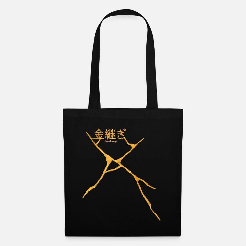 Kintsugi - Stoffbeutel - Schwarz