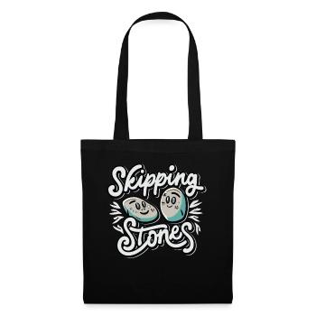 Skipping Stones - Stoffbeutel - Schwarz - Vorne