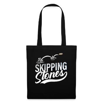 Skipping Stones - Stoffbeutel - Schwarz - Vorne