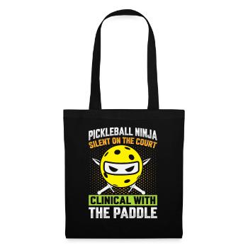 Pickleball Ninja - Silent With The Paddle - Tote Bag - black - Front