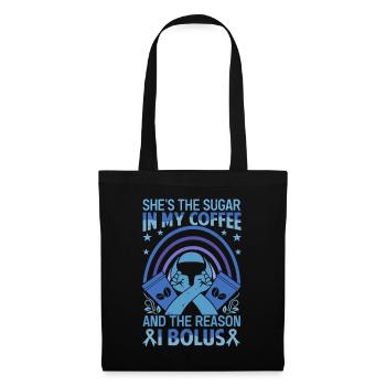 Elle est le sucre dans mon café - Sac en tissu - noir - Devant