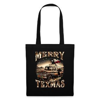 Merry Texmas – Pick-up-truck - Stoffbeutel - Schwarz - Vorne