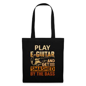 Jouez de la guitare électrique et faites-vous écraser par la basse - Sac en tissu - noir - Devant
