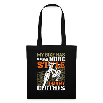 My bike has more style than my clothes - Tote Bag - black - Front