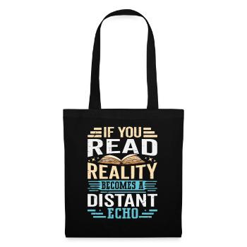 Dicton de livre inspirant - lecteur de livre - Sac en tissu - noir - Devant