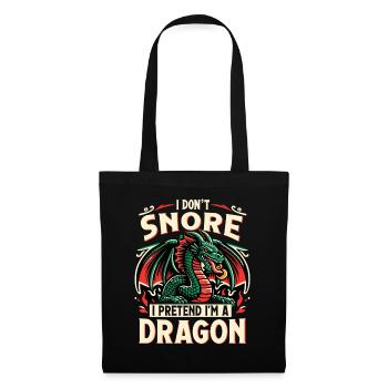 Dragon Whisperer - Je ne ronfle pas - Sac en tissu - noir - Devant