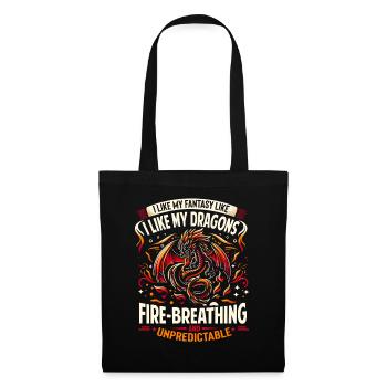 I Like FANTASY - Like my DRAGONS - Unpredictable - Tote Bag - black - Front