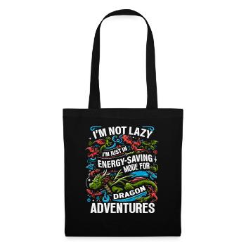 Dragon Adventures – I'm Not Lazy - Dragon Books - Tote Bag - black - Front