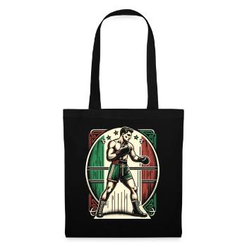Italian Boxer - Patriotic Boxer Flag - Tote Bag - black - Front