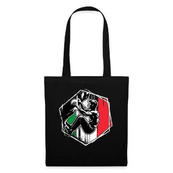 Grimpeur d’Italie – Escalade de bloc en détresse - Sac en tissu - noir - Devant