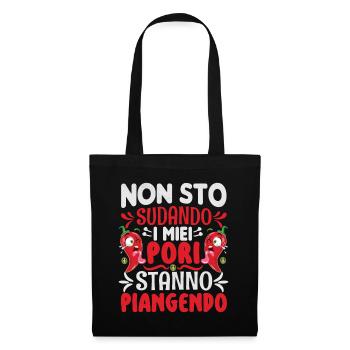 Je ne transpire pas mes pores pleurent - Chili Cook - Sac en tissu - noir - Devant