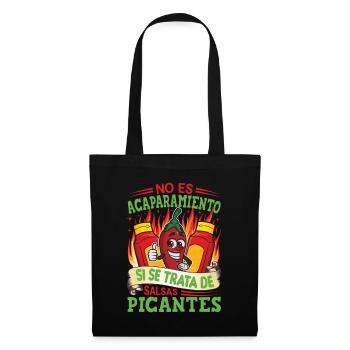 Tenue d’amant de poivre de nourriture épicée pour épicé - Sac en tissu - noir - Devant