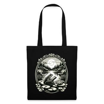 Frog Wilderness Book Reading Full Moon Lake - Tote Bag - black - Front