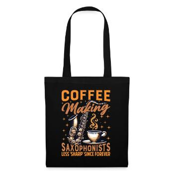 Coffee Enthusiast Saxophone Instructor Apparel - Tote Bag - black - Front