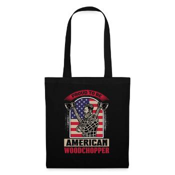 Fier bûcheron américain bûcheron vêtements - Sac en tissu - noir - Devant
