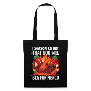 Red Hot Chili Sauce Spicy Food Lover Apparel - Stoffbeutel - Schwarz - Vorne