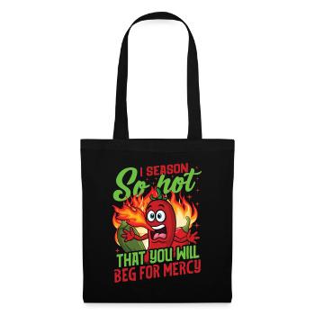 Red Hot Chili Sauce Spicy Food Lover Apparel - Stoffbeutel - Schwarz - Vorne
