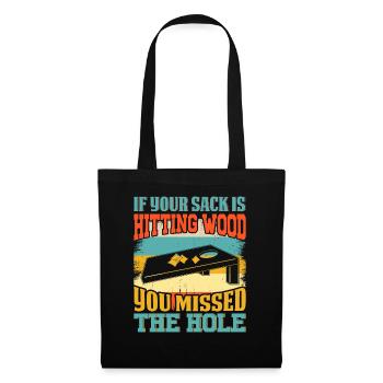 Cornhole Playing Enthusiast Cornhole Lover Outfit - Sac en tissu - noir - Devant