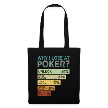 Tenue de carte de casino de jeu professionnelle - Sac en tissu - noir - Devant