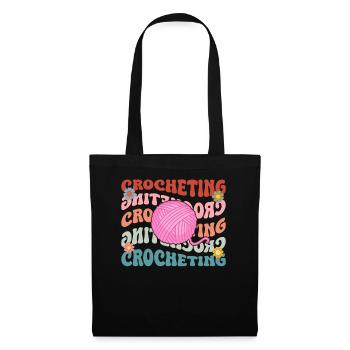 Crochet Crochet Crochets Fil Tricot - Sac en tissu - noir - Devant