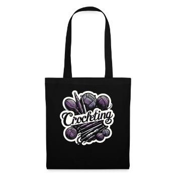 Crochet Crochet Crochets Fil Tricot - Sac en tissu - noir - Devant