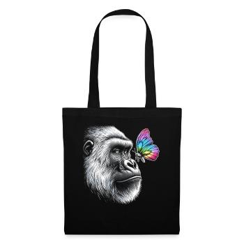 Gorilla Butterflies Animal Wildlife Zookeeper - Stoffbeutel - Schwarz - Vorne