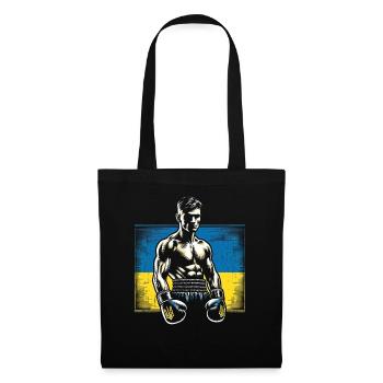 Boxer ukrainien – Vintage Box Flag Ukraine - Sac en tissu - noir - Devant
