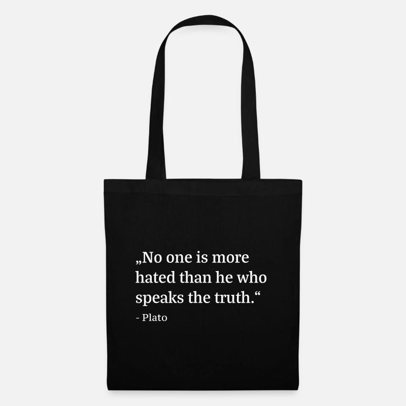 Plato Latin philosophy stoicism intelligence - Tote Bag - black