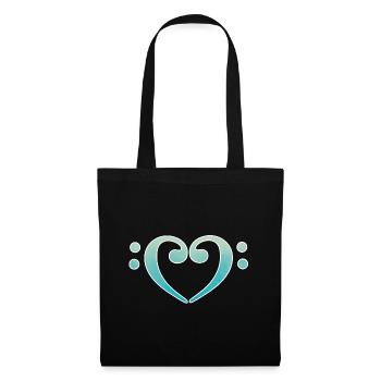 Bass Wrench Heart - Tote Bag - black - Front