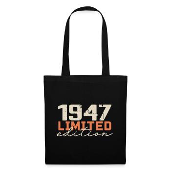 Né en 1947 | Vintage 1947 Anniversaire Rétro - Sac en tissu - noir - Devant