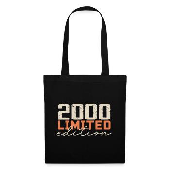 Né en 2000 | Vintage 2000 Anniversaire Rétro - Sac en tissu - noir - Devant