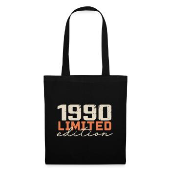 Jahrgang 1990 | Vintage, 1990er Jahre, Retro-Jubiläum - Stoffbeutel - Schwarz - Vorne