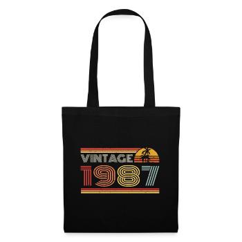 1987 Limited Edition Geburtstag Outfit 1987 vintag - Stoffbeutel - Schwarz - Vorne