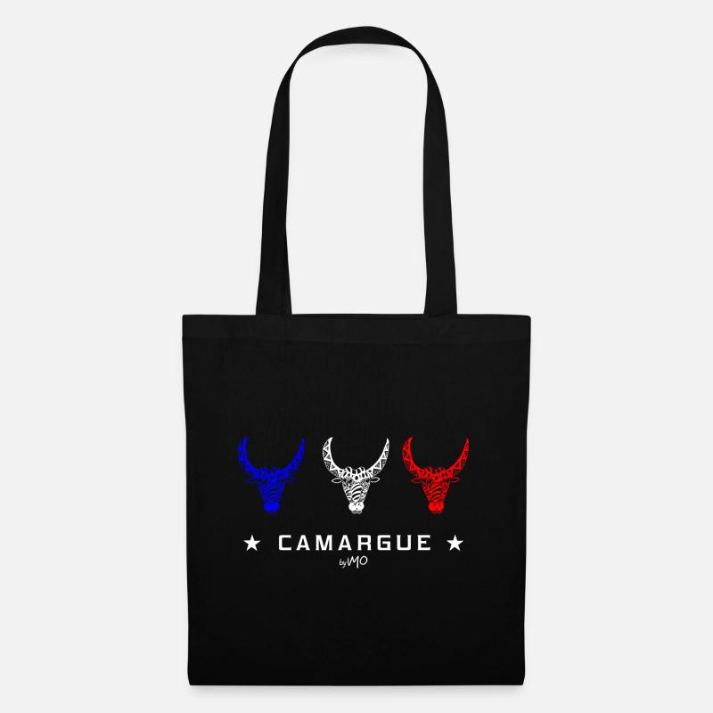 Red white blue bull - Tote Bag - black