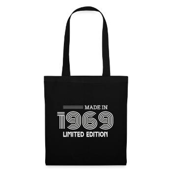 1969 Geburtstagsgeschenkidee 1969 - Stoffbeutel - Schwarz - Vorne
