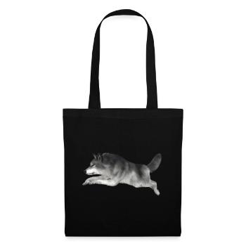 Grey wolf runs - Tote Bag - black - Front